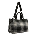 Shopping Bag Donna LIU JO in Tessuto stampa Check Nero