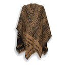 Poncho Donna LIU JO in Tessuto stampa Animalier con Logo Jacquard