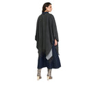 Poncho Donna LIU JO in Tessuto Grigio con Logo in Rilevo e Frange