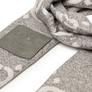 Stola Donna 70 x 180 cm LIU JO in Misto Viscosa Grigia con Logo Monogram Jacquard All Over