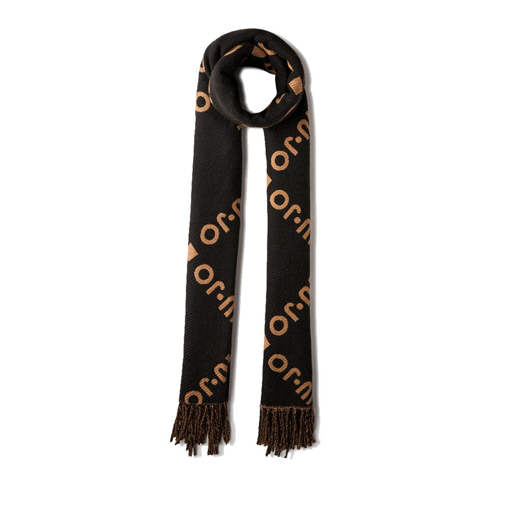 Stola Donna 70 x 180 cm LIU JO in Tessuto Nero con Logo Jacquard e Frange