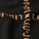 Stola Donna 70 x 180 cm LIU JO in Tessuto Nero con Logo Jacquard e Frange