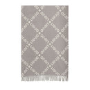 Stola Donna 70 x 180 cm LIU JO in Tessuto Grigio con Logo Jacquard e Frange