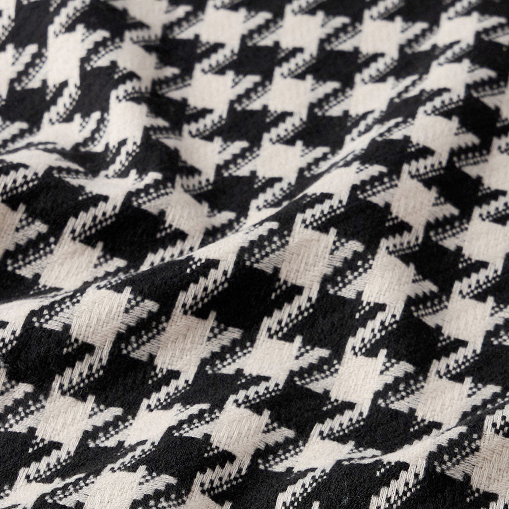 Stola Donna 67 x 185 cm LIU JO in Tessuto Jacquard con Motivo Vichy Nero