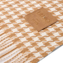 Stola Donna 67 x 185 cm LIU JO in Tessuto Jacquard con Motivo Vichy Cammello