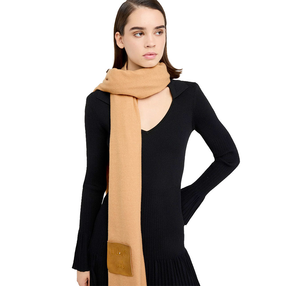 Stola Donna 70 x 180 cm LIU JO in Tessuto Garzato color Cammello
