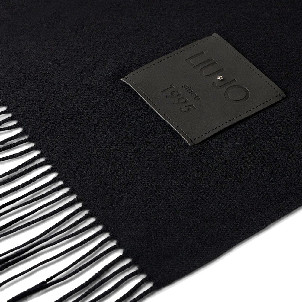 Stola Donna 70 x 180 cm LIU JO in Tessuto Garzato Nero