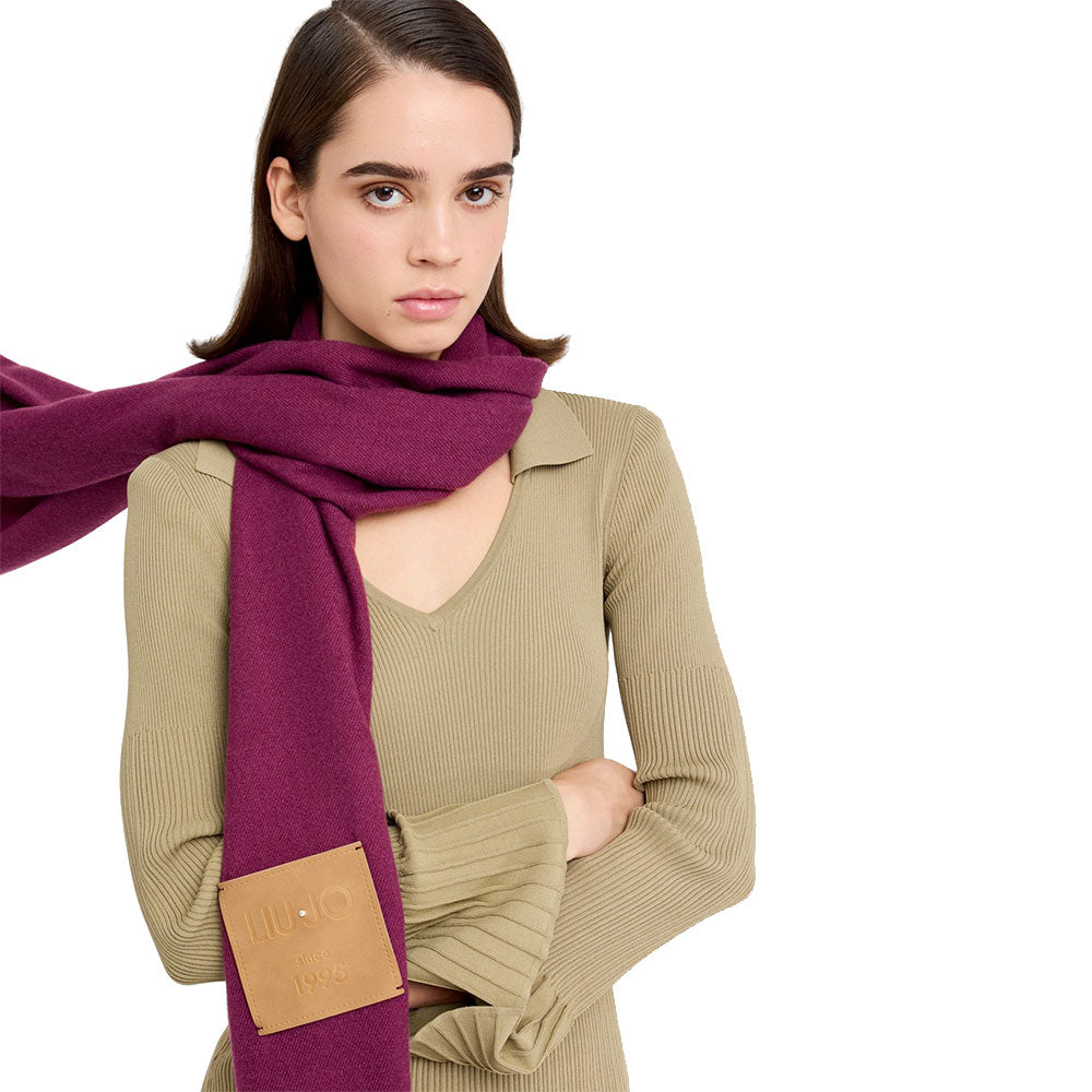 Stola Donna 70 x 180 cm LIU JO in Tessuto Garzato Rosso
