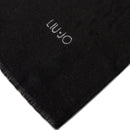 Stola Donna 70 x 180 cm LIU JO in Viscosa Nera stampa Logo