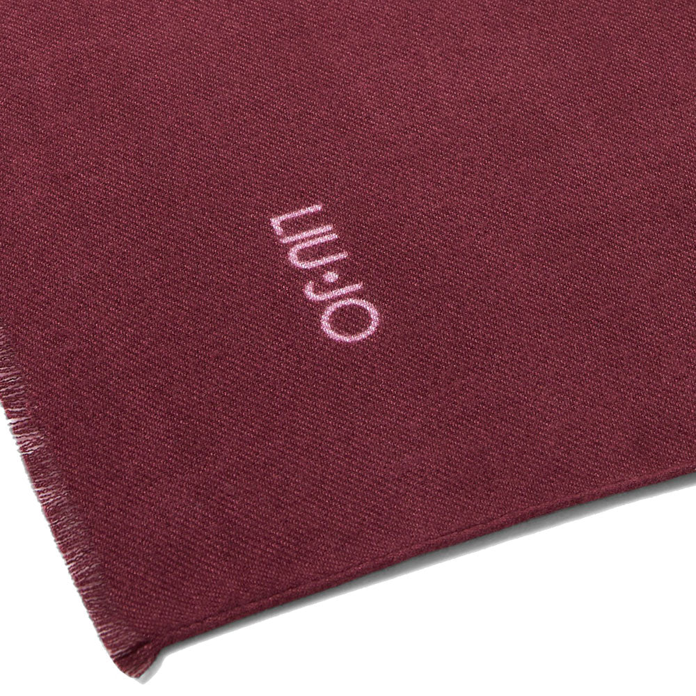 Stola Donna 70 x 180 cm LIU JO in Viscosa Rossa stampa Logo