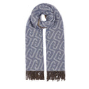 Sciarpa Donna 65 x 180 cm LIU JO con Logo Monogram color Denim