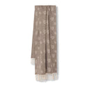 Sciarpa Donna 70 x 180 cm LIU JO in Misto Viscosa Testa di Moro con Logo