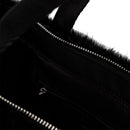 Tote Bag Donna LIU JO in Fake Fur Nero con Logo
