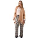 Poncho Donna LIU JO in Misto Viscosa color Cammello con Logo Embossed