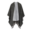 Poncho Donna LIU JO in Misto Viscosa color Antracite con Logo Embossed