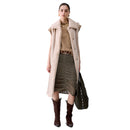 Gilet Lungo Donna LIU JO in Montone Sintetico color Burro