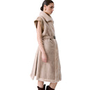 Gilet Lungo Donna LIU JO in Montone Sintetico color Burro