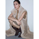 Gilet Lungo Donna LIU JO in Montone Sintetico color Burro