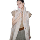 Gilet Lungo Donna LIU JO in Montone Sintetico color Burro
