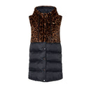 Gilet con Cappuccio Donna LIU JO in Tessuto Teddy stampa Animalier e Inserto Effetto Piumino
