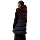 Gilet con Cappuccio Donna LIU JO in Tessuto Teddy stampa Animalier e Inserto Effetto Piumino