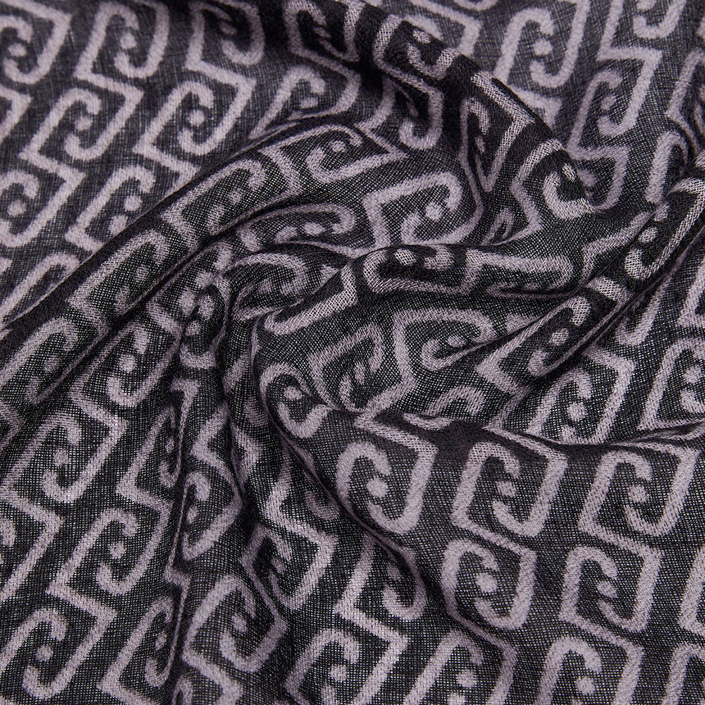 Stola Donna 180 x 70 cm LIU JO stampa Animalier con Cinturini Nero