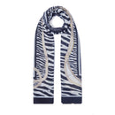 Stola Donna 180 x 70 cm LIU JO stampa Animalier con Cinturini Blu