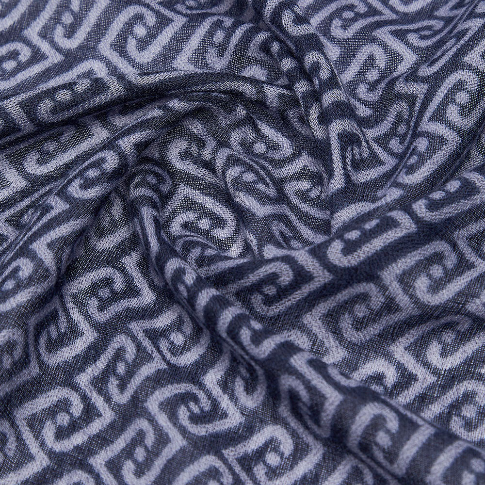 Stola Donna 180 x 70 cm LIU JO stampa Animalier con Cinturini Blu