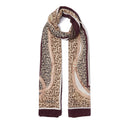 Stola Donna 180 x 70 cm LIU JO stampa Animalier con Cinturini color Melanzana