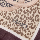 Stola Donna 180 x 70 cm LIU JO stampa Animalier con Cinturini color Melanzana