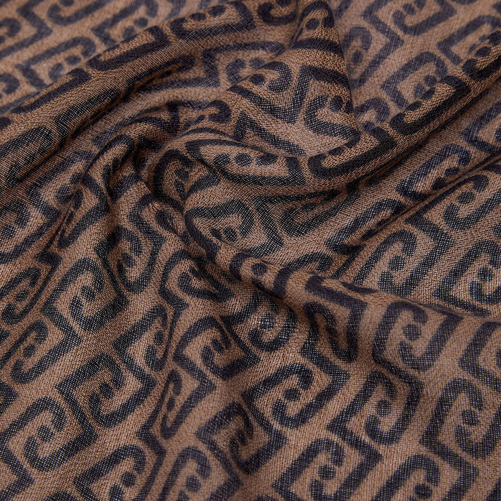 Stola Donna 180 x 70 cm LIU JO stampa Animalier con Cinturini color Melanzana