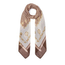 Foulard Donna 120 x 120 cm LIU JO stampa Charms e Catene Testa di Moro