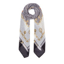 Foulard Donna 120 x 120 cm LIU JO stampa Charms e Catene Nero