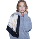 Foulard Donna 120 x 120 cm LIU JO stampa Charms e Catene Nero