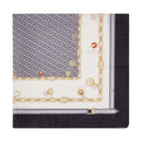 Foulard Donna 120 x 120 cm LIU JO stampa Charms e Catene Nero
