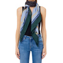 Foulard Donna 120 x 120 cm LIU JO stampa Charms e Catene Verde Foresta