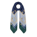 Foulard Donna 120 x 120 cm LIU JO stampa Charms e Catene Verde Foresta