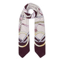 Foulard Donna 120 x 120 cm LIU JO stampa Logo e Catene color Melanzana