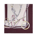 Foulard Donna 120 x 120 cm LIU JO stampa Logo e Catene color Melanzana