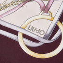 Foulard Donna 120 x 120 cm LIU JO stampa Logo e Catene color Melanzana