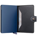 Porta Carte con Clip SECRID linea Miniwallet Original in Pelle Black-Navy con RFID