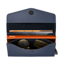 Porta Carte con Clip SECRID linea Envelope Matte in Pelle Nightblue e Orange con RFID