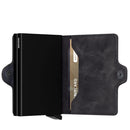 Porta Carte con Clip SECRID linea Twinwallet Vintage in Pelle Black con RFID