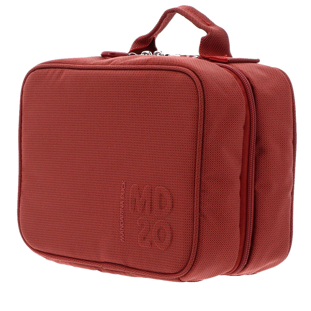 Kulturbeutel MANDARINA DUCK aus Stoff in der Farbe Havana, Modellreihe MD20
