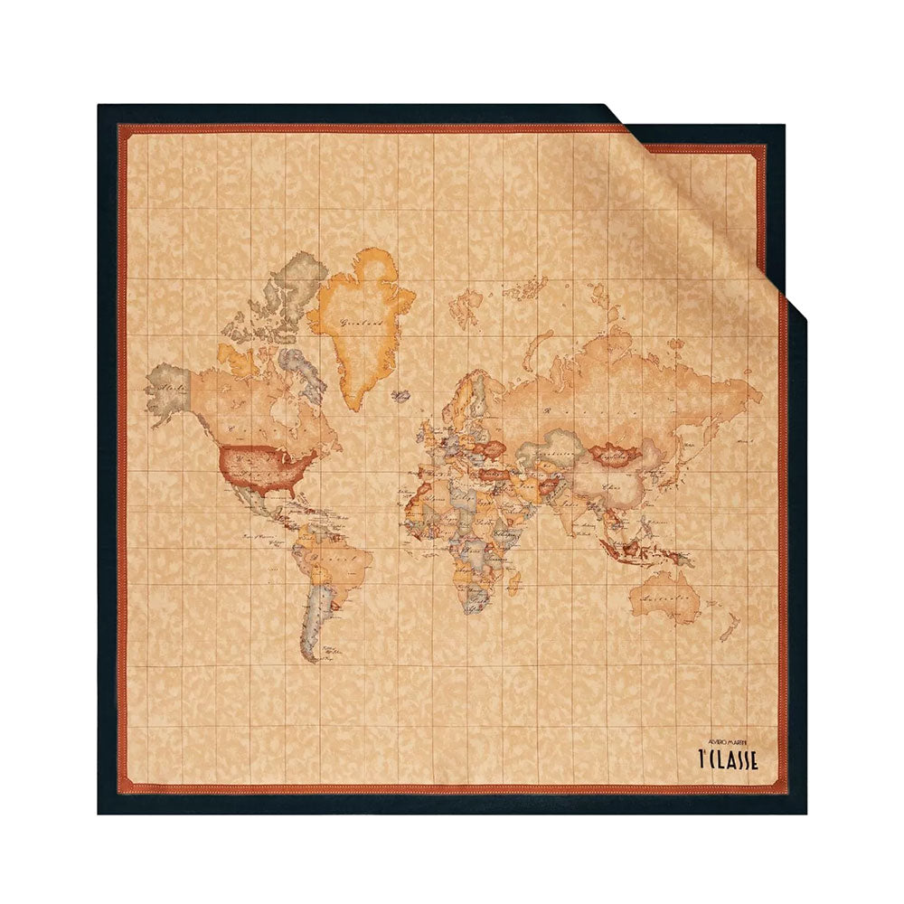 Foulard 70 x 70 cm 1A Classe Alviero Martini in Seta stampa Geo Classic e Nero 3170