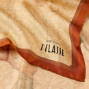 Foulard in Seta 70 x 70 cm 1A Classe Alviero Martini stampa Geo Classic e Arancione 3170