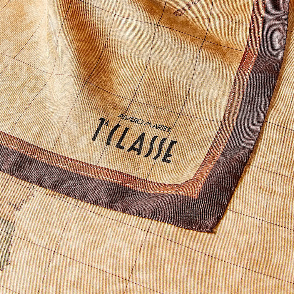 Foulard 70 x 70 cm 1A Classe Alviero Martini in Seta stampa Geo Classic e Mogano 3170