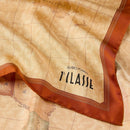 Seidentuch 90 x 90 cm 1A Classe Alviero Martini Geo Classic Druck und Orange 3190