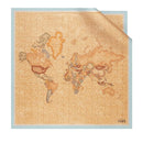 Foulard 90 x 90 cm 1A Classe Alviero Martini in Seta stampa Geo Classic e Azzurro Artico 3290