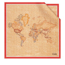Foulard 90 x 90 cm 1A Classe Alviero Martini in Seta stampa Geo Classic e Rosso Papavero 3290